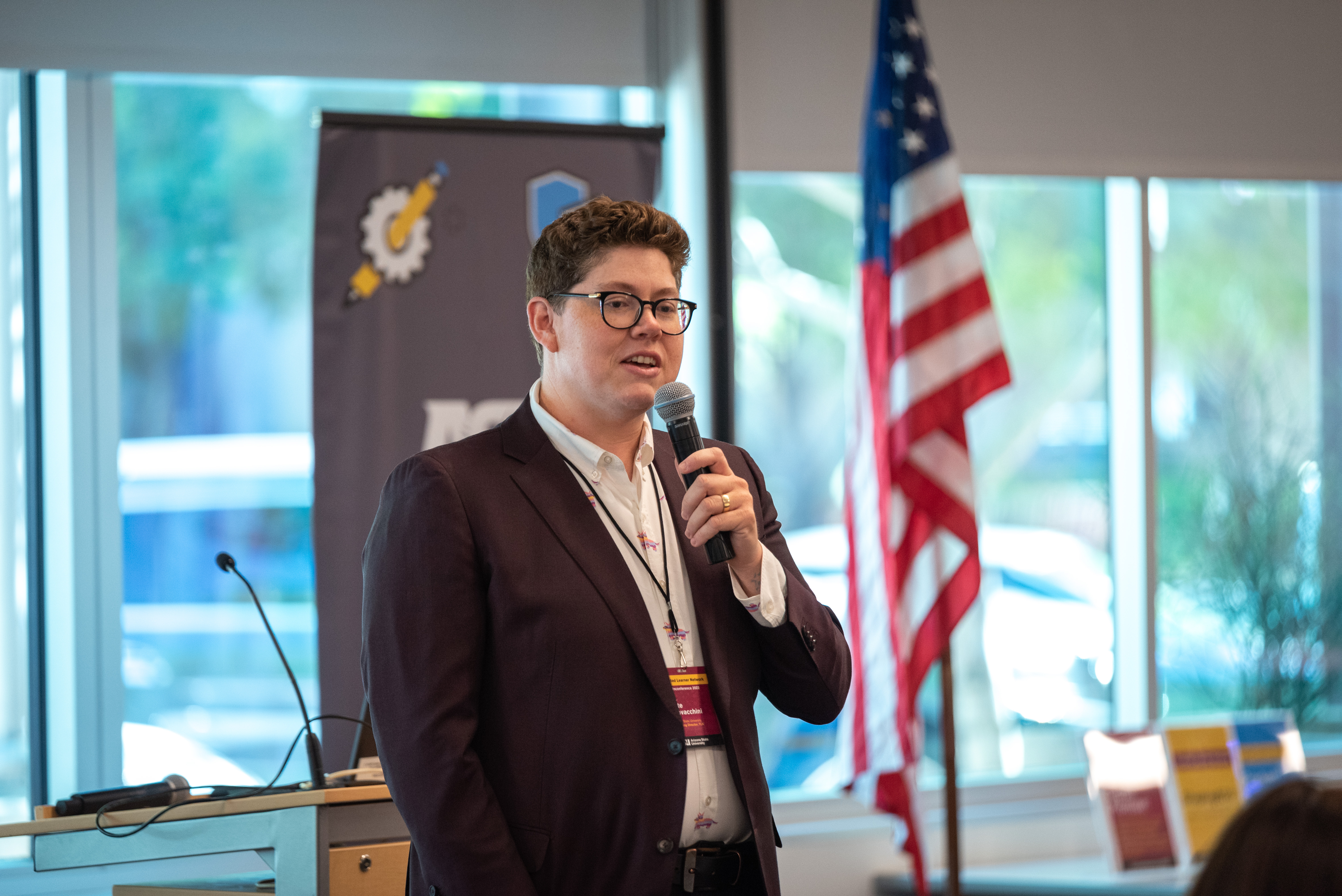 TLN Managing Director, Kate Giovacchini, speaks to attendees at the 2022 TLN Unconference