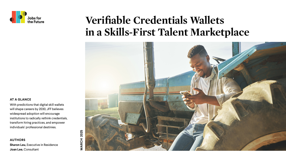 JFF Market Scan Cover - Verifiable Credentials Wallets in a Skills-First Talent Marketplace
